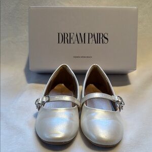 Dream Pairs Kids Silver Ballet Flats